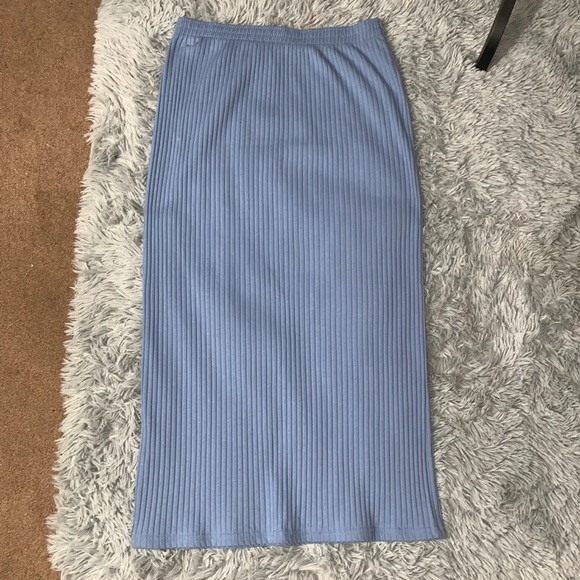 Weekenders Dresses & Skirts - Blue Ribbed Maxi Skirt XL